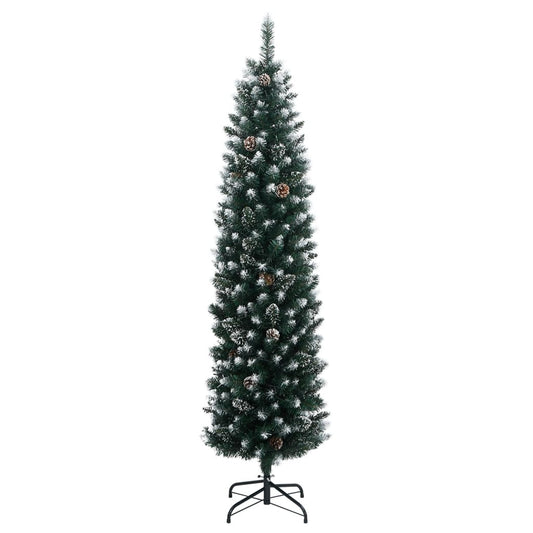Artificial Christmas Tree Green PVC 70.9 in Decorative Inlays