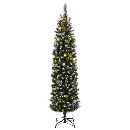 Artificial Christmas Tree Green PVC 70.9 in Decorative Inlays