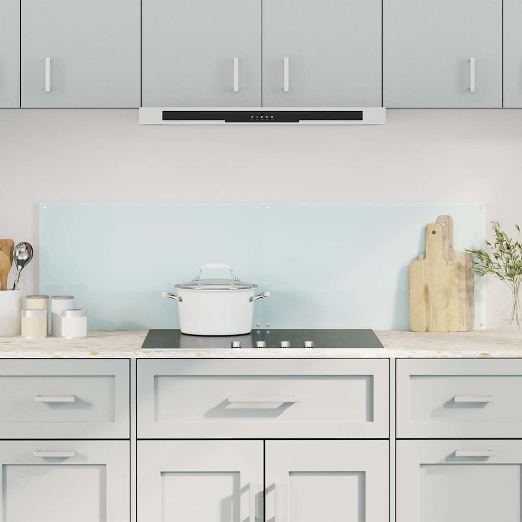 Kitchen Backsplashes 2 pcs White 70x40 cm Tempered Glass