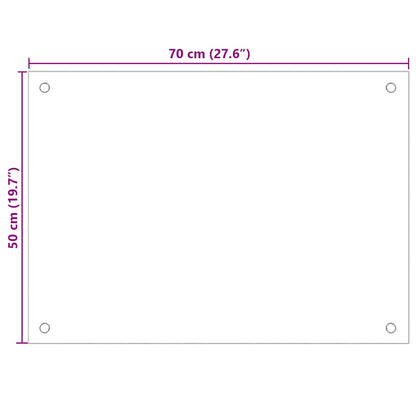 Kitchen Backsplashes 2 pcs White 70x50 cm Tempered Glass