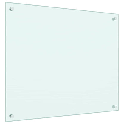 Kitchen Backsplashes 2 pcs White 70x60 cm Tempered Glass