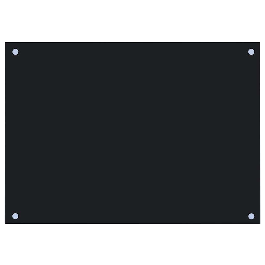 Kitchen Backsplashes 2 pcs Black 70x50 cm Tempered Glass