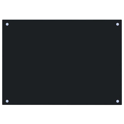 Kitchen Backsplashes 2 pcs Black 70x50 cm Tempered Glass