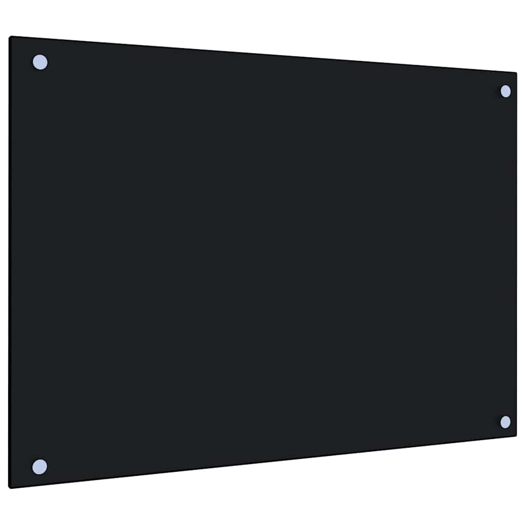 Kitchen Backsplashes 2 pcs Black 70x50 cm Tempered Glass