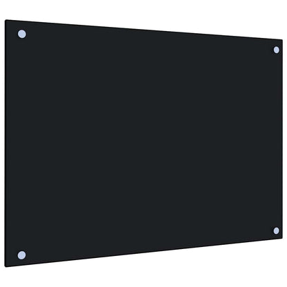 Kitchen Backsplashes 2 pcs Black 70x50 cm Tempered Glass