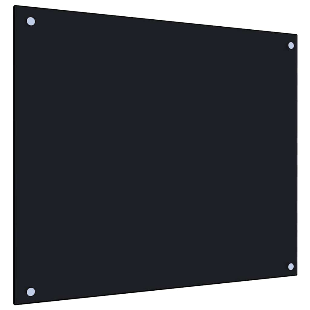 Kitchen Backsplashes 2 pcs Black 70x60 cm Tempered Glass