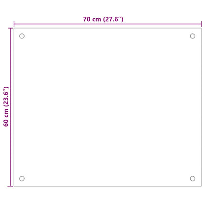 Kitchen Backsplashes 2 pcs Black 70x60 cm Tempered Glass