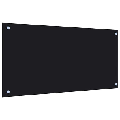 Kitchen Backsplashes 2 pcs Black 80x40 cm Tempered Glass