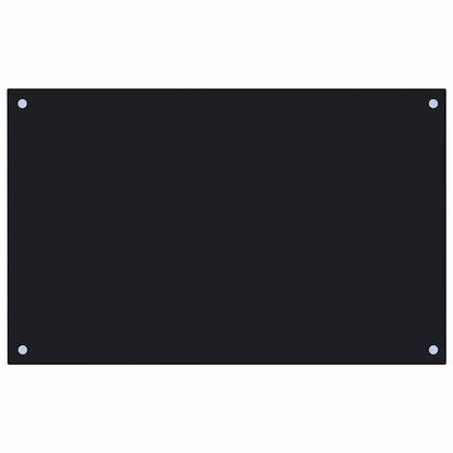 Kitchen Backsplashes 2 pcs Black 80x50 cm Tempered Glass