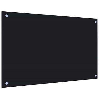Kitchen Backsplashes 2 pcs Black 80x50 cm Tempered Glass