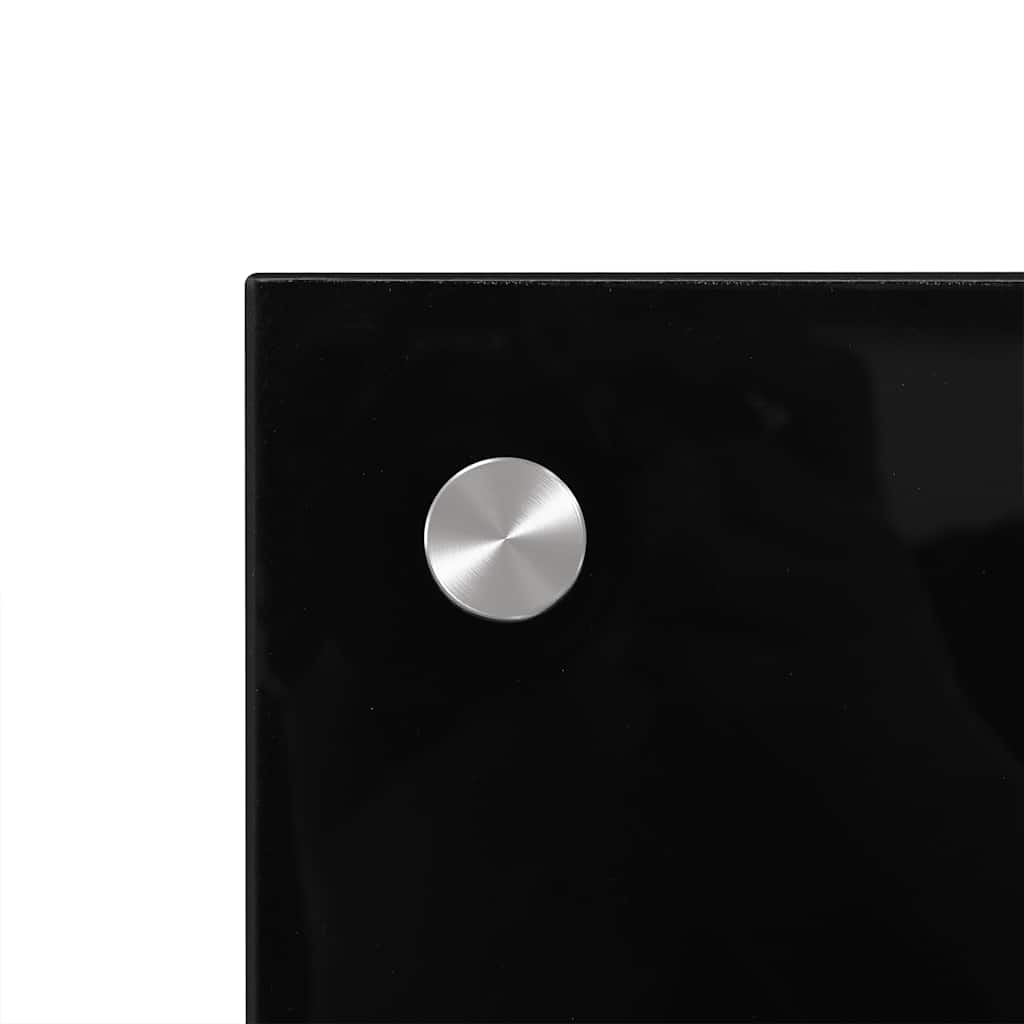 Kitchen Backsplashes 2 pcs Black 80x50 cm Tempered Glass