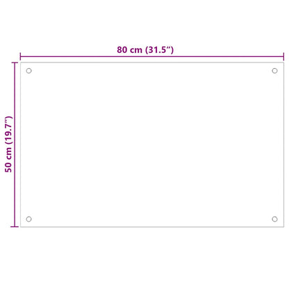 Kitchen Backsplashes 2 pcs Black 80x50 cm Tempered Glass