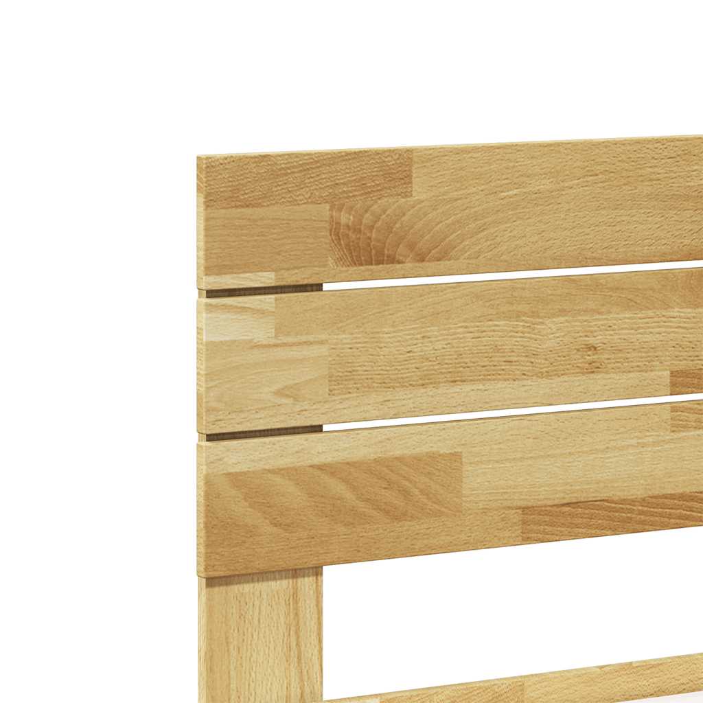 Bed Frame with Headboard without Mattress 120x200 cm Solid Wood Oak