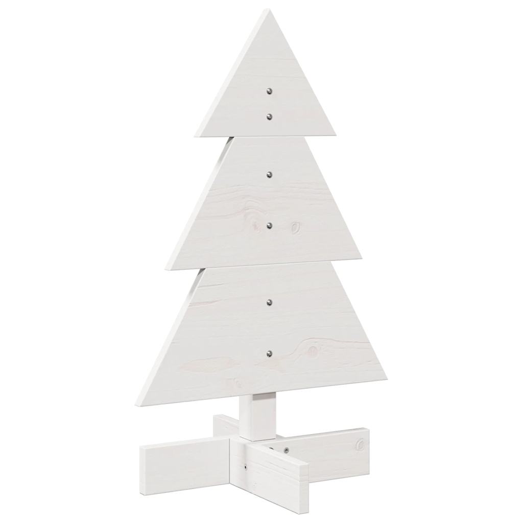 Wooden Christmas Tree for Decoration White 60 cm Solid Wood Pine