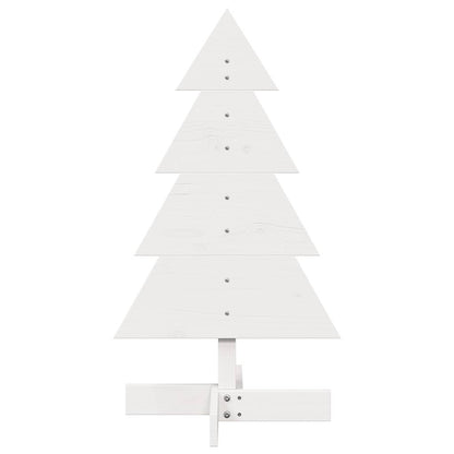 Wooden Christmas Tree for Decoration White 80 cm Solid Wood Pine