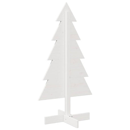 Wooden Christmas Tree for Decoration White 100 cm Solid Wood Pine