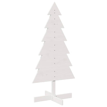 Wooden Christmas Tree for Decoration White 120 cm Solid Wood Pine