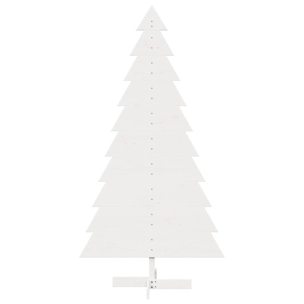 Wooden Christmas Tree for Decoration White 180 cm Solid Wood Pine