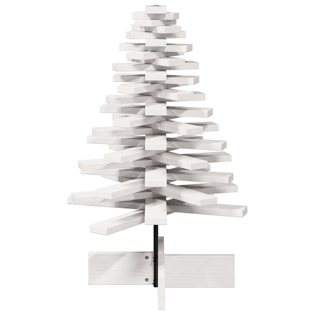 Wooden Christmas Tree for Decoration White 80 cm Solid Wood Pine