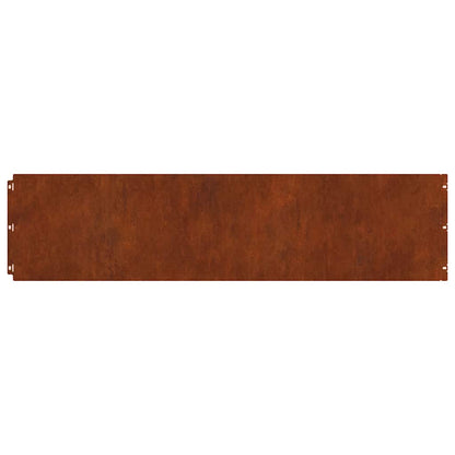 Lawn Edging 20 pcs 25 x 103 cm Weathering Steel Rusty