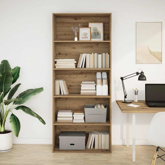 Book Cabinet Artisian Oak 80x30x189 cm Engineered Wood