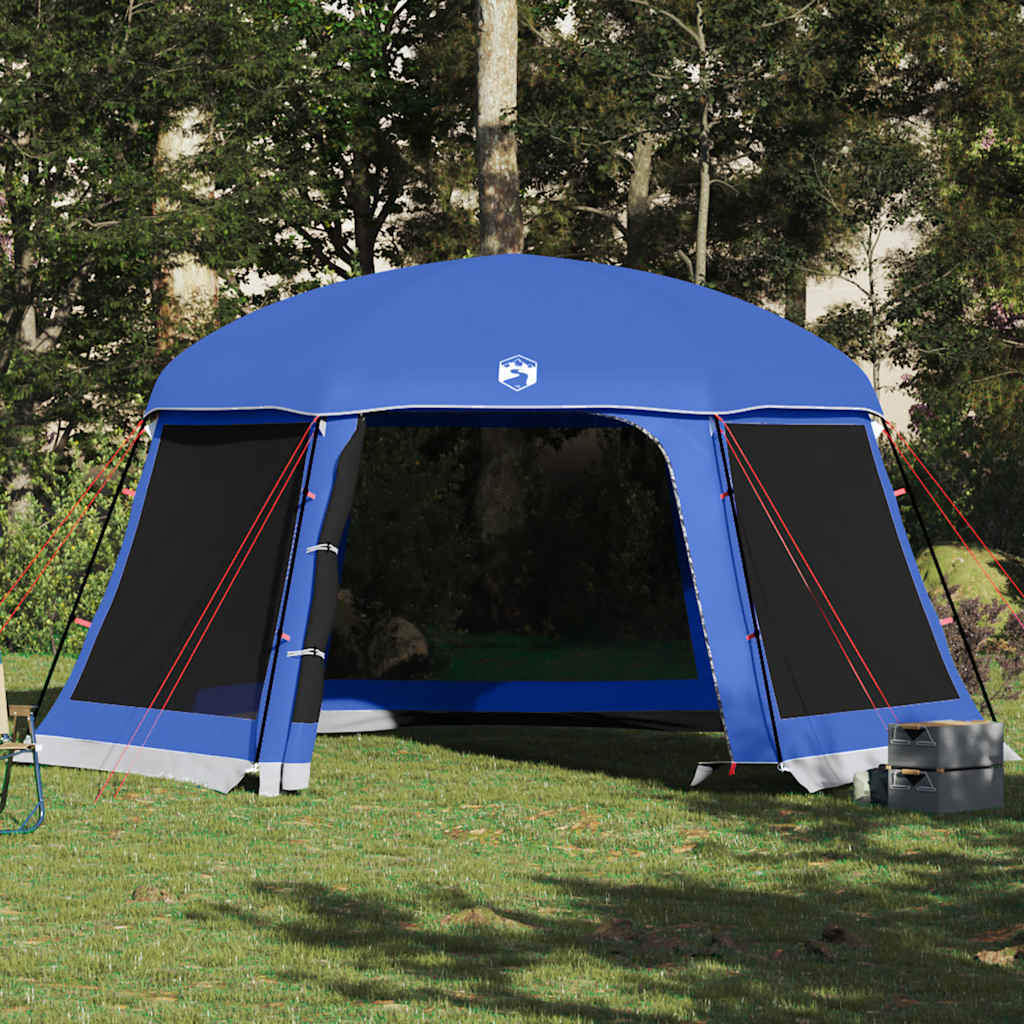 Pool Tent with Removable Fly & Mesh Walls Azure Blue 512x458 cm
