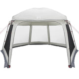 Pool Tent with Removable Fly & Mesh Walls Grey 512x458 cm