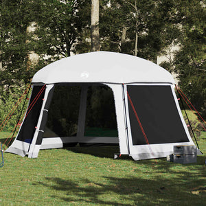 Pool Tent with Removable Fly & Mesh Walls Grey 512x458 cm