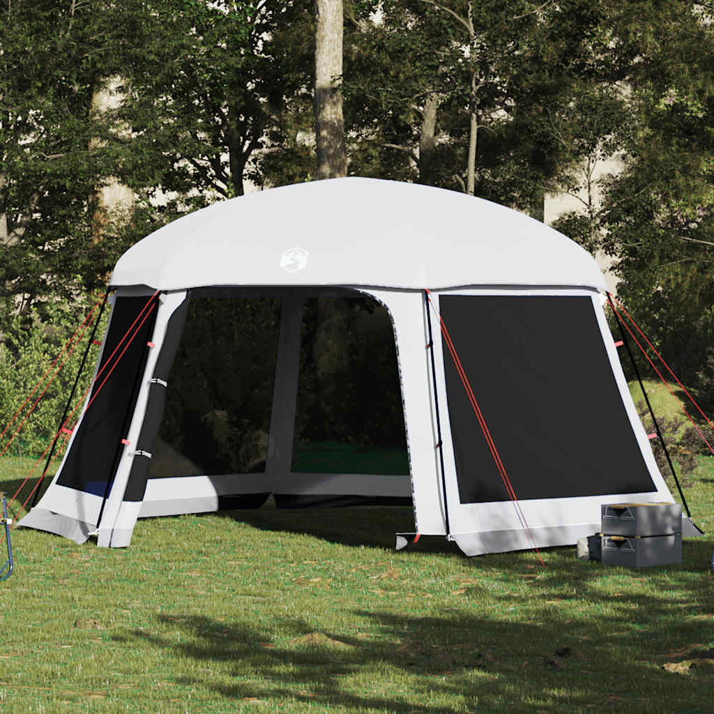 Pool Tent with Removable Fly & Mesh Walls Grey 512x458 cm