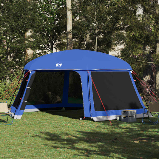 Pool Tent with Removable Fly & Mesh Walls Azure Blue 618x532 cm