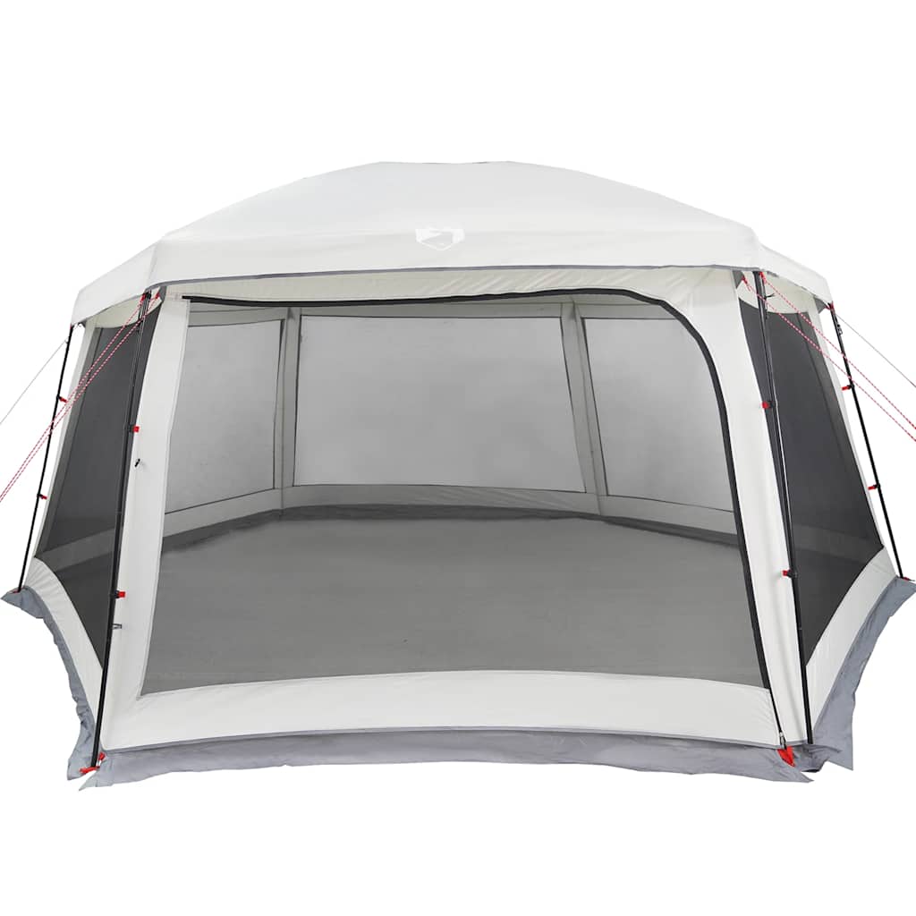 Pool Tent with Removable Fly & Mesh Walls Grey 618x532 cm