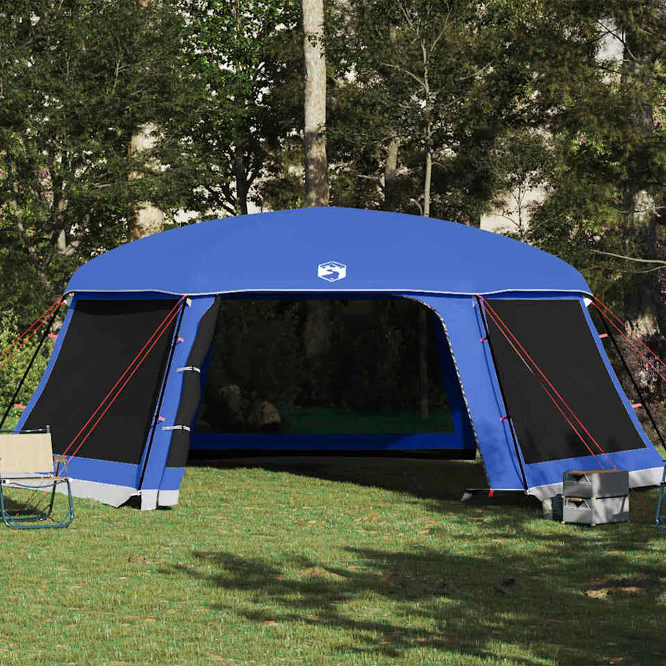 Pool Tent with Removable Fly & Mesh Walls Azure Blue 670x590 cm