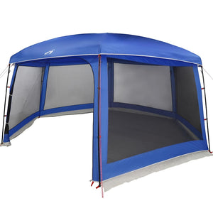 Pool Tent with Removable Fly & Mesh Walls Azure Blue 670x590 cm