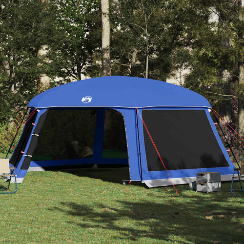 Pool Tent with Removable Fly & Mesh Walls Azure Blue 670x590 cm