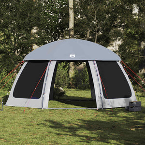 Pool Tent with Removable Fly & Mesh Walls Grey 510x510 cm