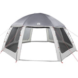 Pool Tent with Removable Fly & Mesh Walls Grey 510x510 cm