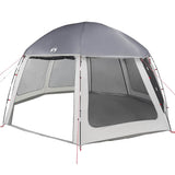 Pool Tent with Removable Fly & Mesh Walls Grey 510x510 cm