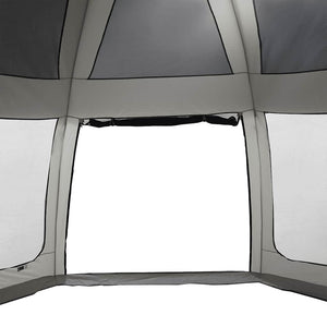 Pool Tent with Removable Fly & Mesh Walls Grey 510x510 cm