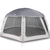 Pool Tent with Removable Fly & Mesh Walls Grey 612x612 cm