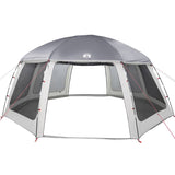 Pool Tent with Removable Fly & Mesh Walls Grey 612x612 cm