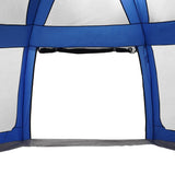 Pool Tent with Removable Fly & Mesh Walls Azure Blue 690x690 cm