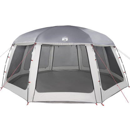 Pool Tent with Removable Fly & Mesh Walls Grey 690x690 cm