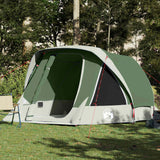 Family Tent Cabin 6-Person Green Waterproof