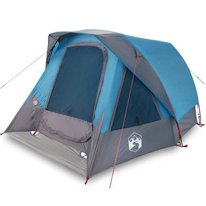 Family Tent Cabin 6-Person Blue Waterproof