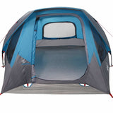 Family Tent Cabin 6-Person Blue Waterproof