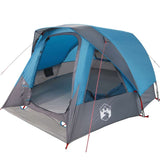 Family Tent Cabin 6-Person Blue Waterproof