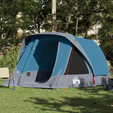 Family Tent Cabin 6-Person Blue Waterproof