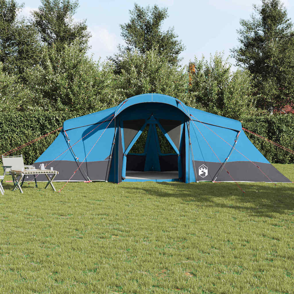 Family Tent with Roof Blue and Grey 721 x 335 x 212 cm