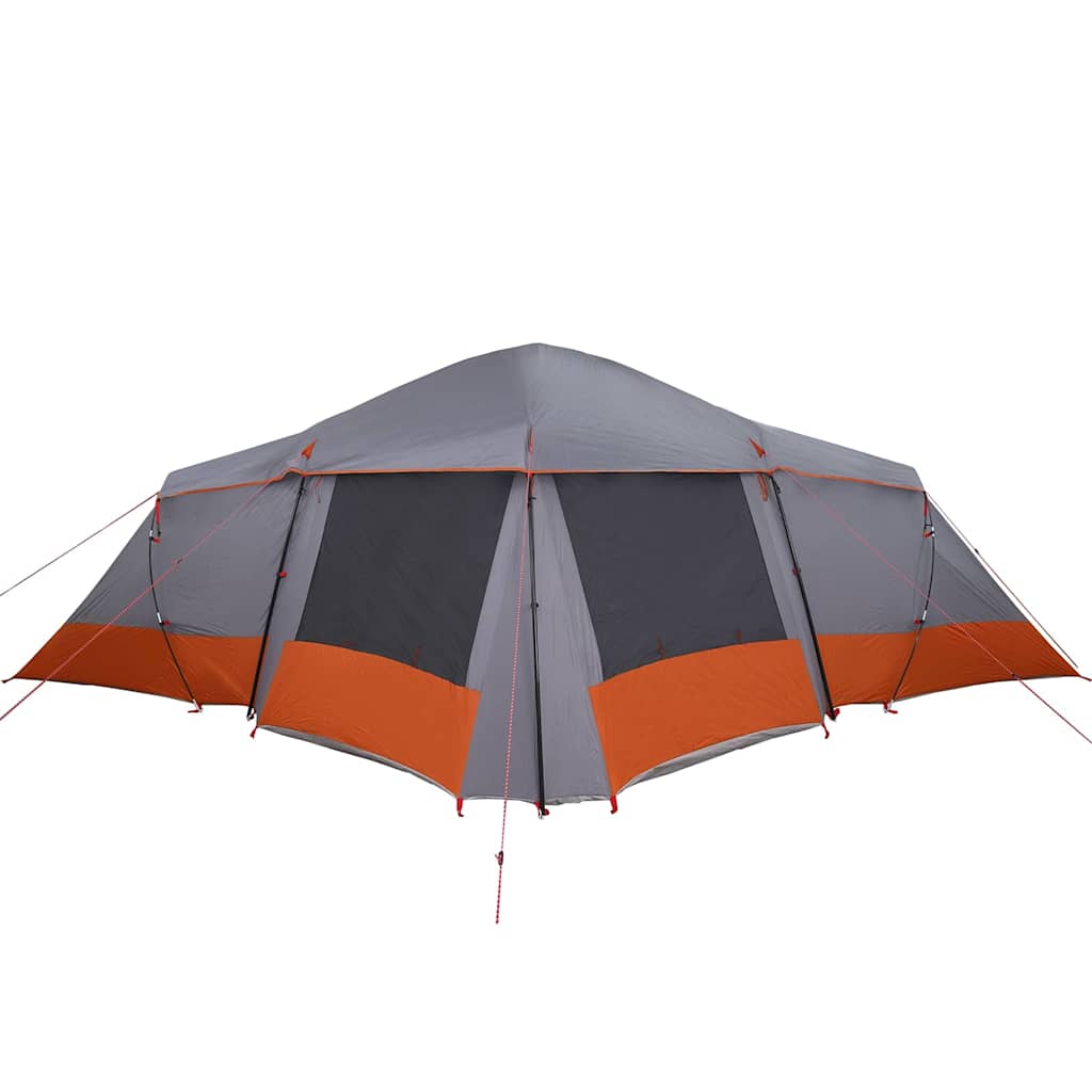 Family Tent with Roof Grey and Orange 721 x 335 x 212 cm
