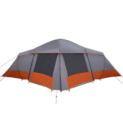 Family Tent with Roof Grey and Orange 721 x 335 x 212 cm